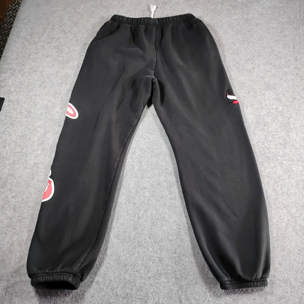Mitchell & Ness Chicago Bulls Black Jogger Sweatpants NBA Finals Patches Mens S‎
